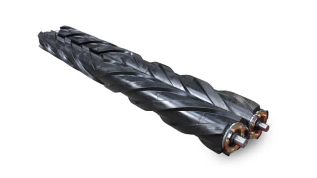 Conditionnement à rouleaux en caoutchouc pleine largeur