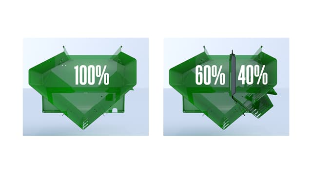 Configuration de trémie divisée (en option)