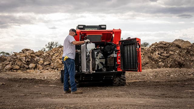 Radiator easy access swing out design